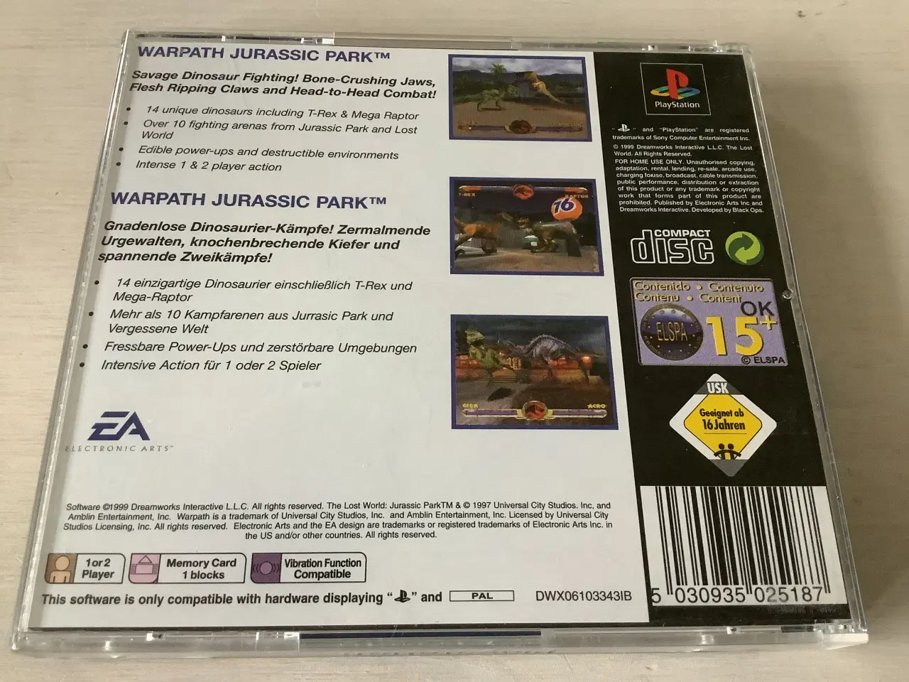 Billede 2 - Ps1 spil Warpath Jurassic Park 