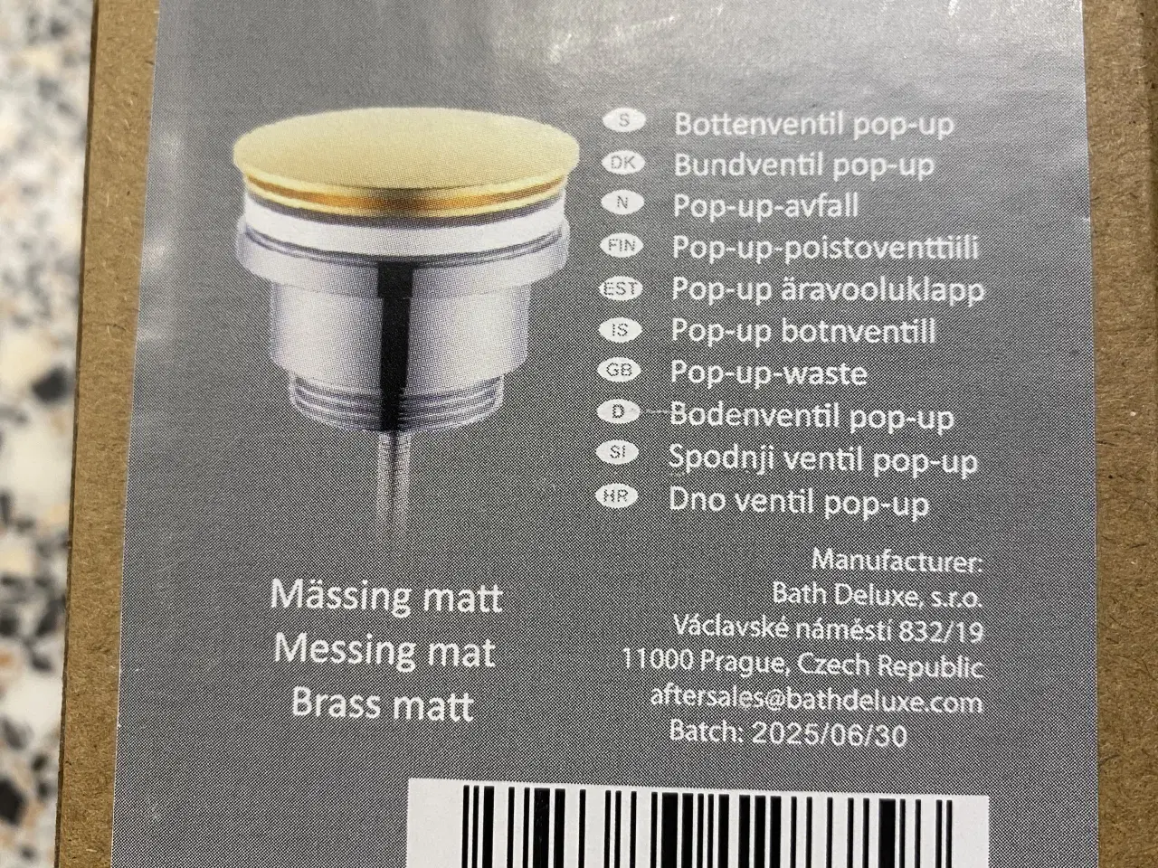 Billede 3 - Ny Bundventil i børstet messing uden overløb