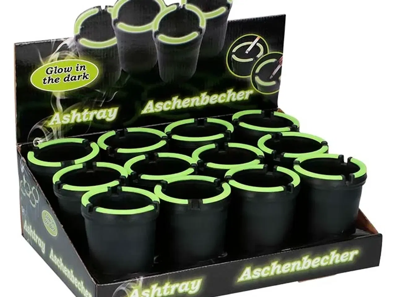 Billede 1 - Askebæger, Sort, Glow In The Dark