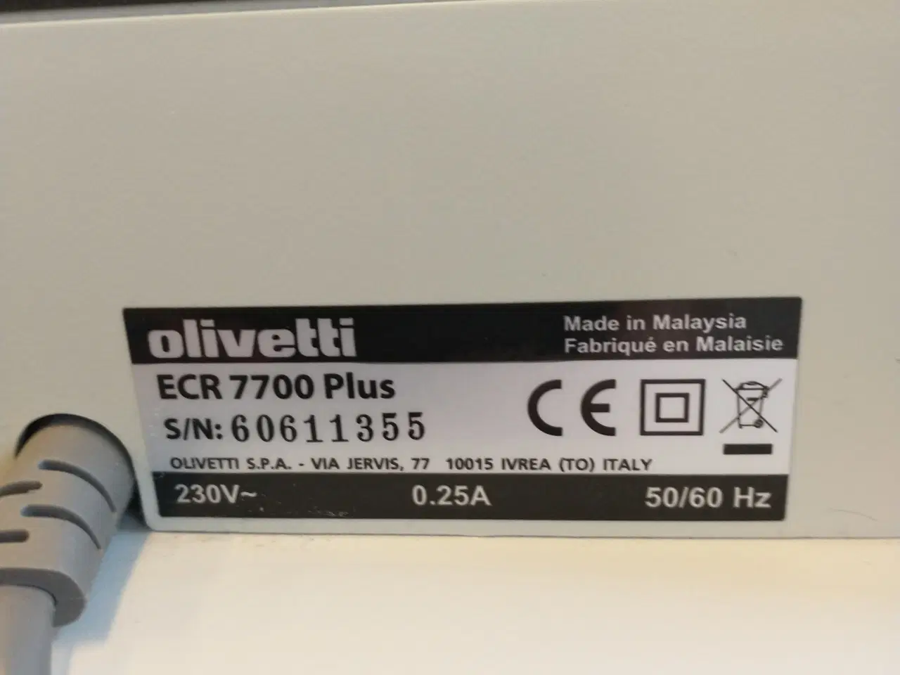 Billede 4 - Kasseapparat, Olivetti ECR 7700 Plus