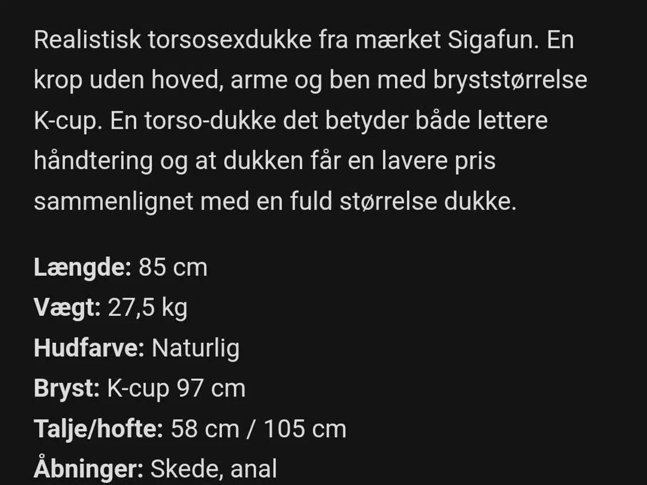 Billede 1 - Voksendukke, naturtro