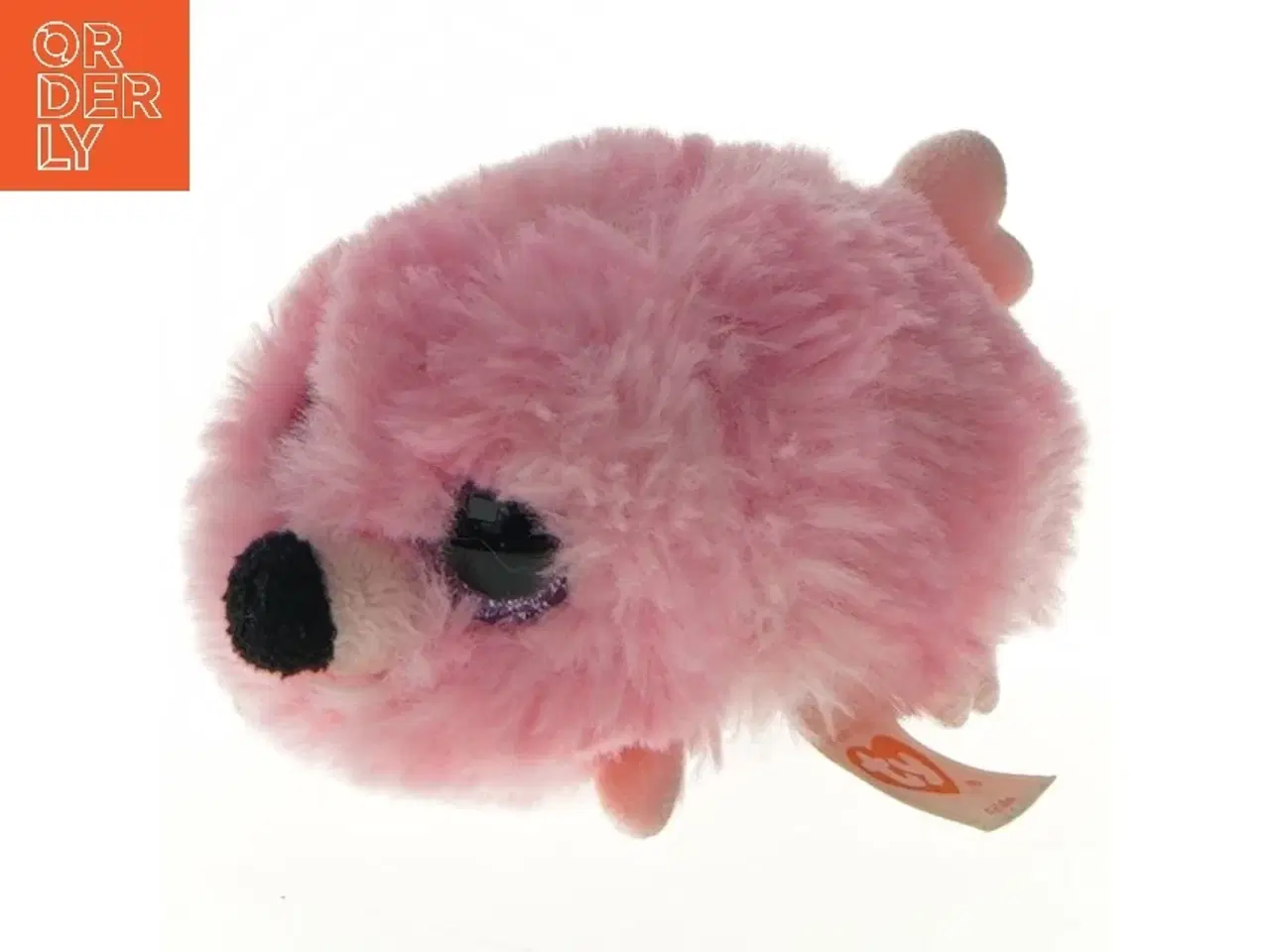 Billede 2 - Rosa plys bamse fra Ty (str. 10 cm)