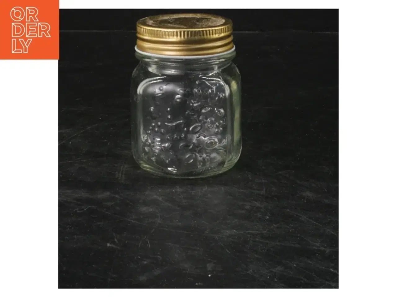 Billede 1 - Lille glasbeholder med låg (str. 8,5x6 cm)