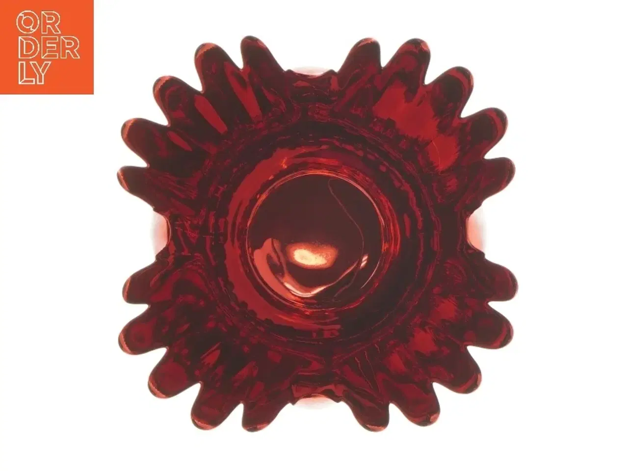 Billede 2 - Rød glas vase 14 cm fra Krifon (str. 14 cm)