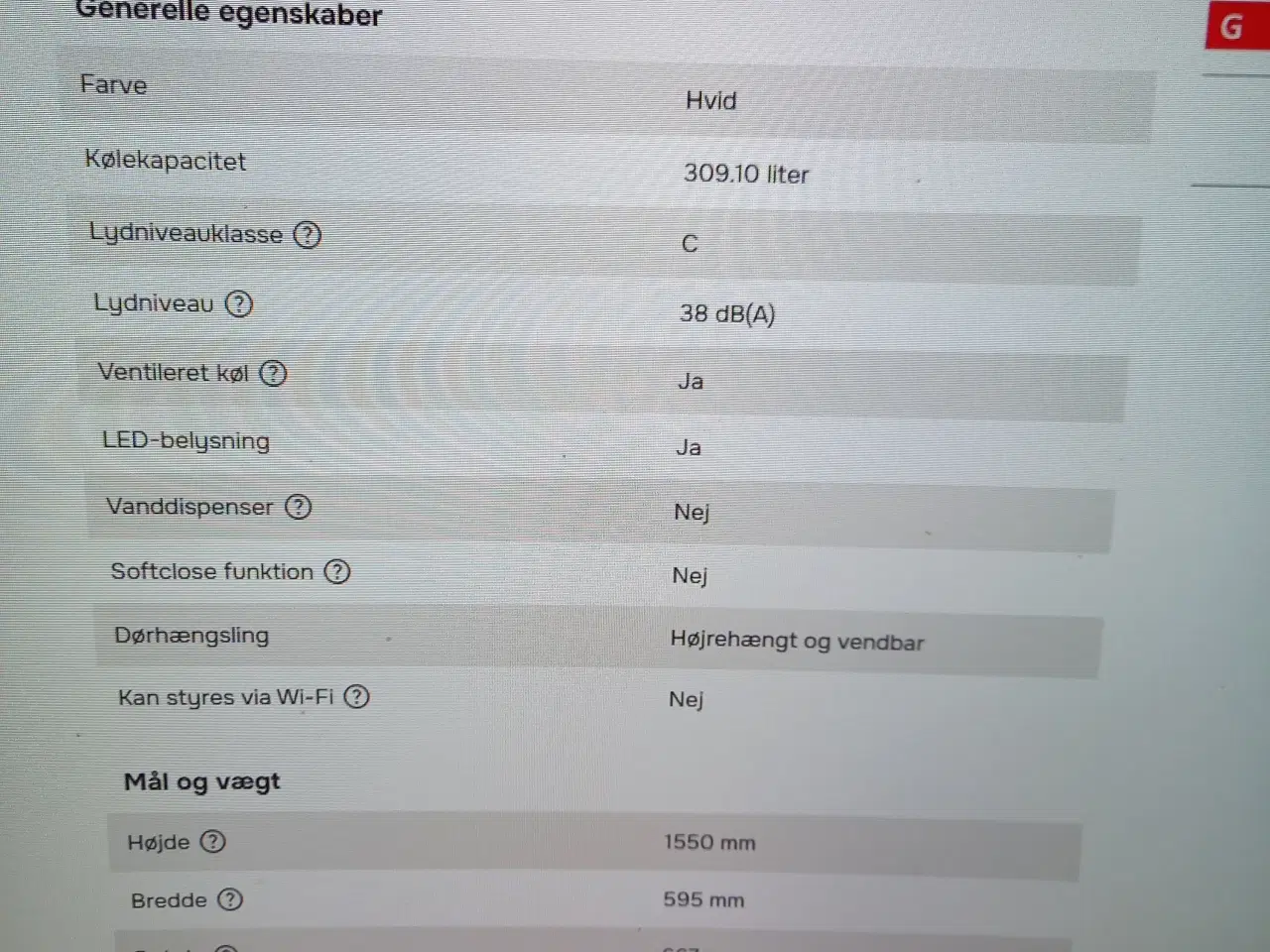 Billede 4 - Køleskab fritstående