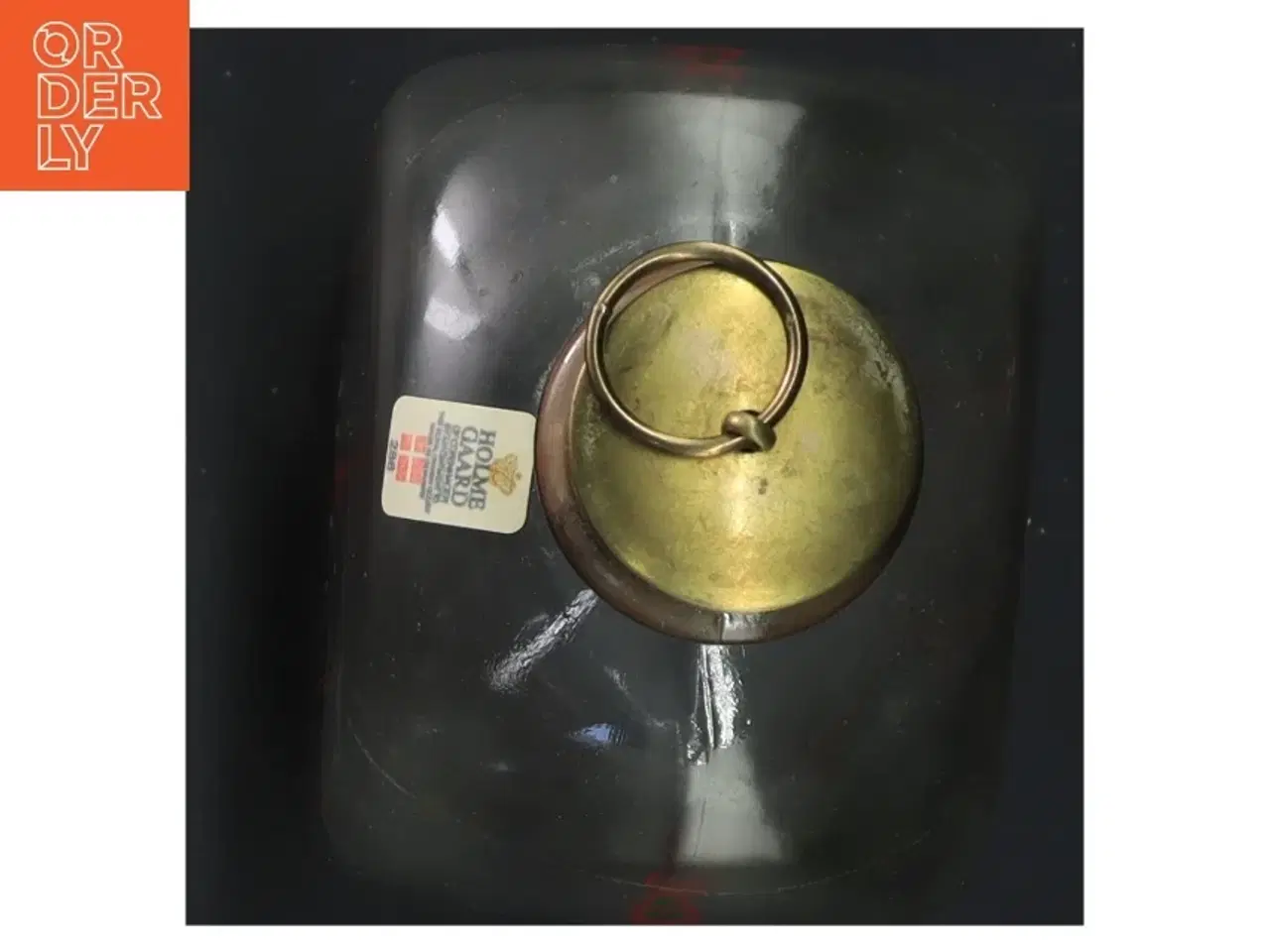 Billede 4 - Glasflaske med julemotiv fra Holmegaard (str. 7x9x20 cm)