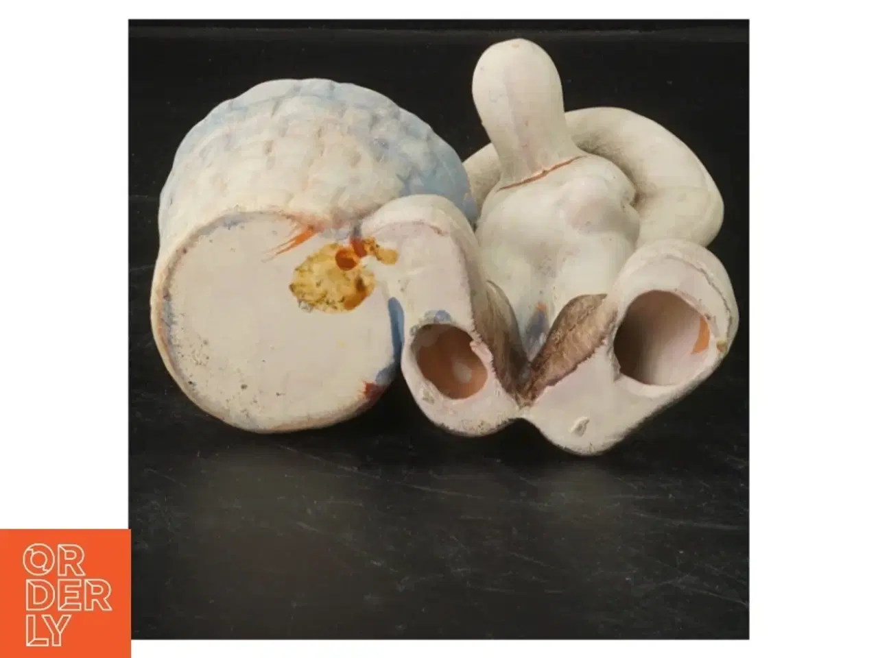 Billede 2 - Keramik figur med urtepotte (str. 14x12 cm)