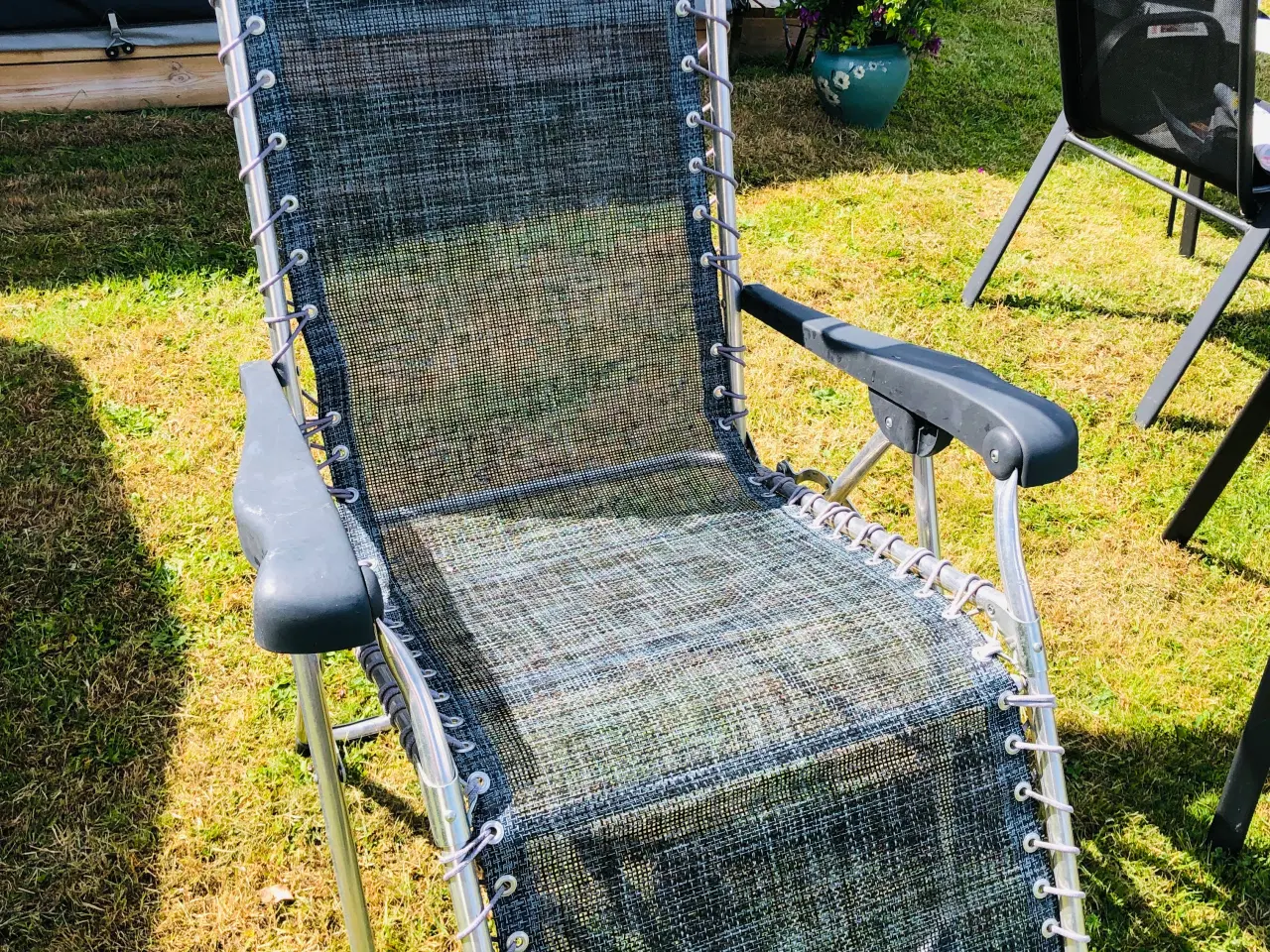 Billede 2 - Crespo campingstol med høj ryg og solskærm