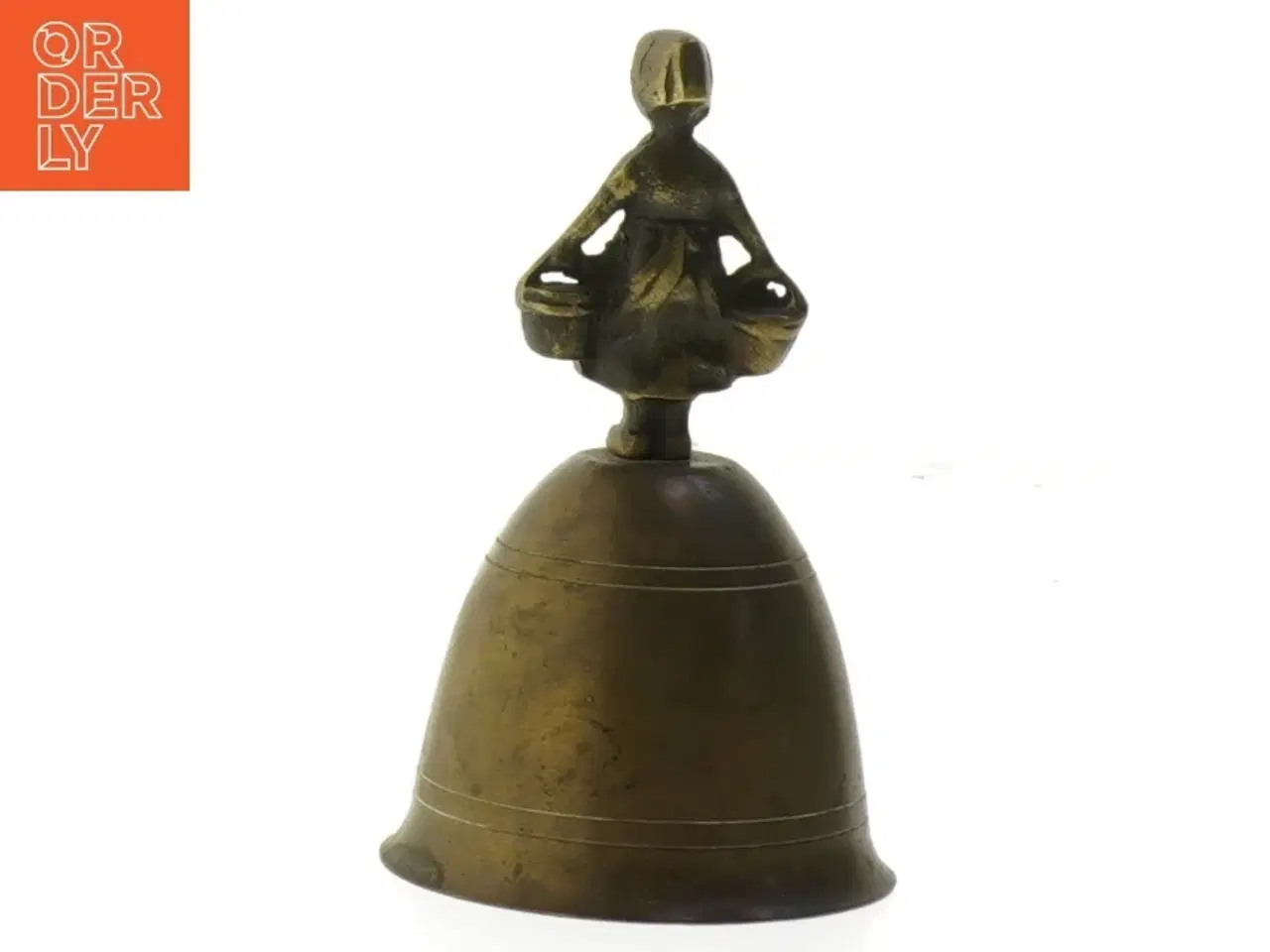 Billede 3 - Messingklokke med figur (str. 12 cm)