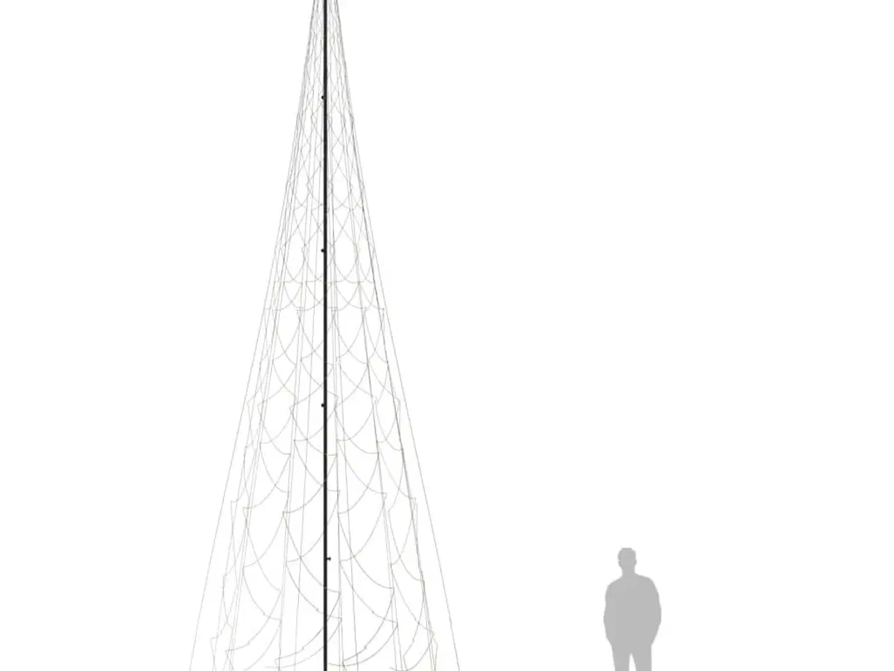 Billede 9 - Kegleformet juletræ 230x800 cm 3000 LED'er varmt hvidt lys