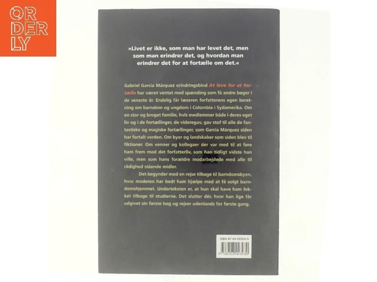 Billede 3 - At leve for at fortælle af Gabriel García Márquez (Bog)