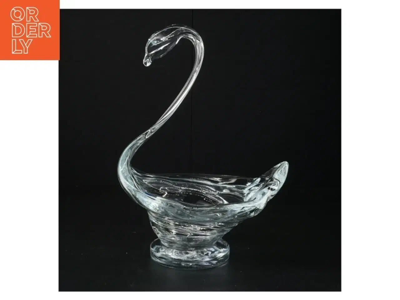 Billede 1 - Glas svanefigur (str. 28 x 20 cm)