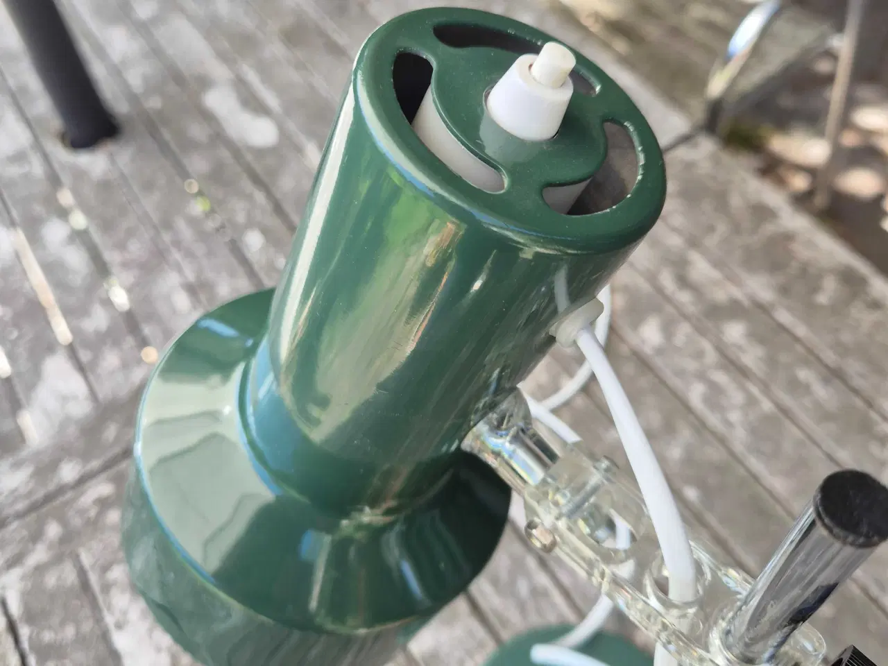 Billede 5 - Flaskegrøn bordlampe 