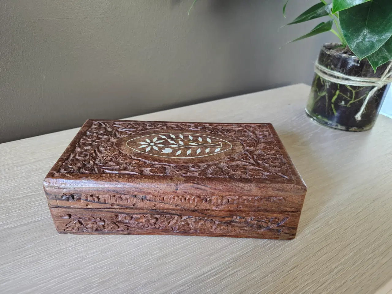 Billede 1 - Flot træ cigaræske