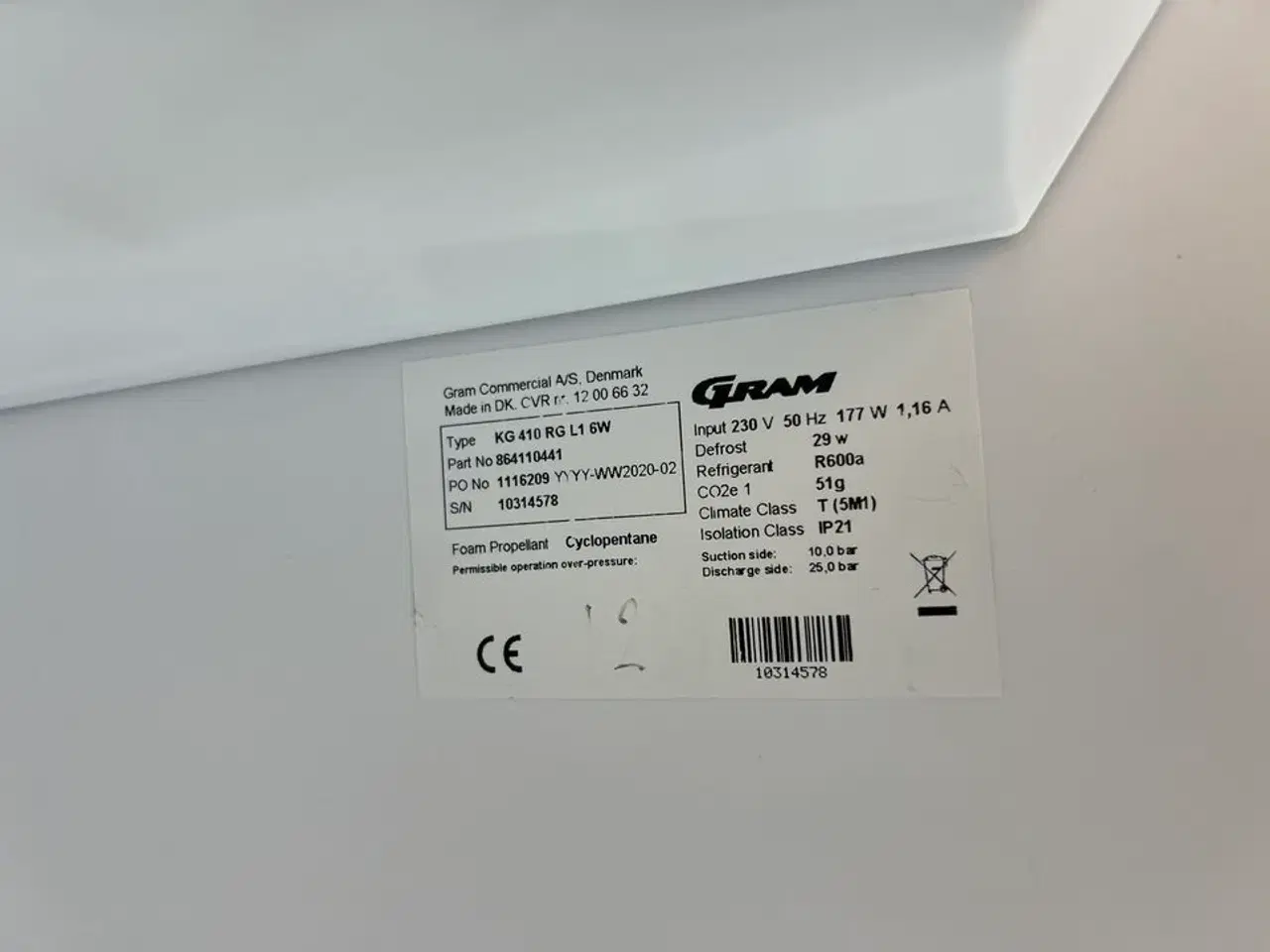 Billede 2 - Displaykøleskab GRAM KG 410 RG L1