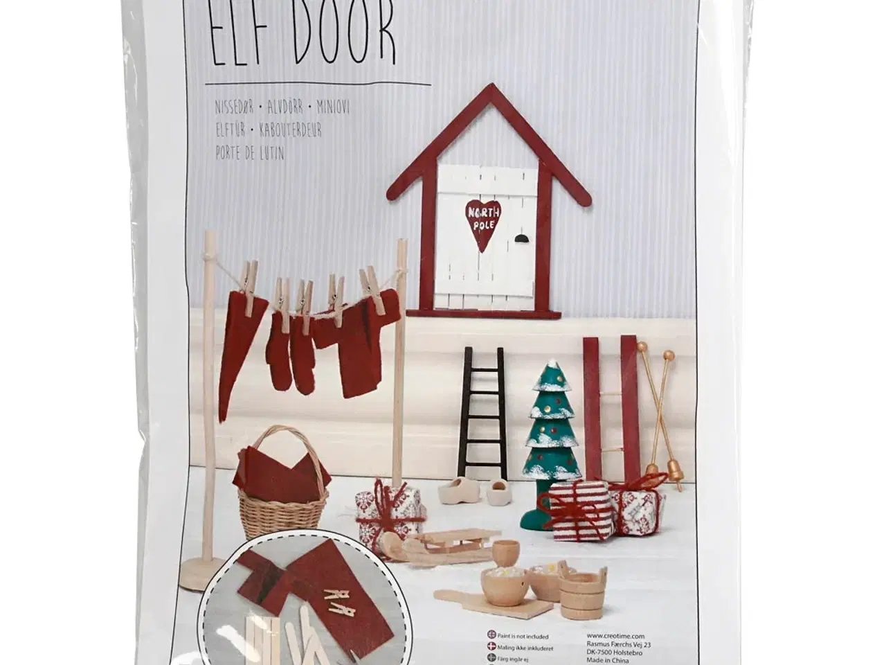 Billede 1 - Saml-selv sæt til Nissens Dør med miniature interiør