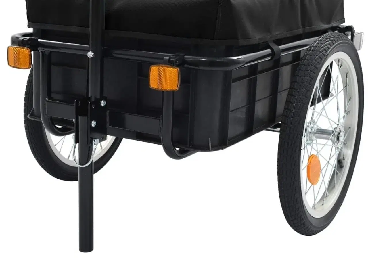 Billede 6 - Cykeltrailer/trækvogn 155x60x83 cm stål sort