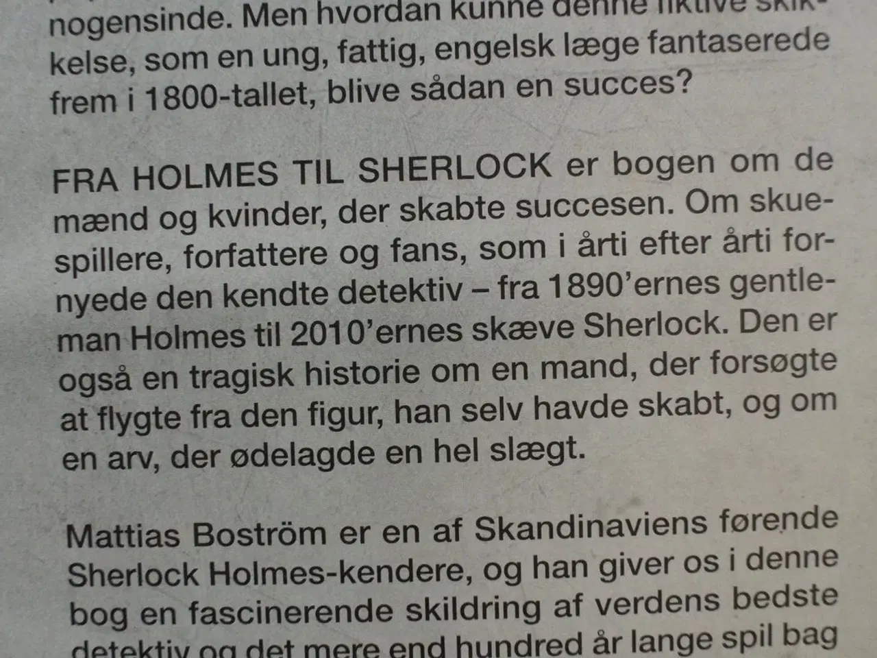 Billede 2 - fra holmes til sherlock, af mattias boström, emne:
