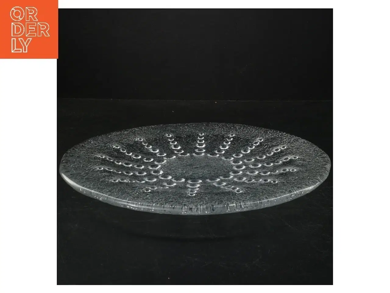Billede 1 - Glasfad med bobledesign (str. 30 cm i diameter)