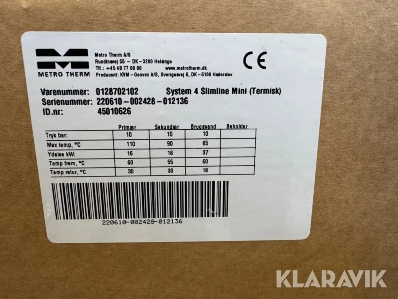 Billede 7 - Fjernvarmsbeholder og varmeveksler Metro Therm LOT