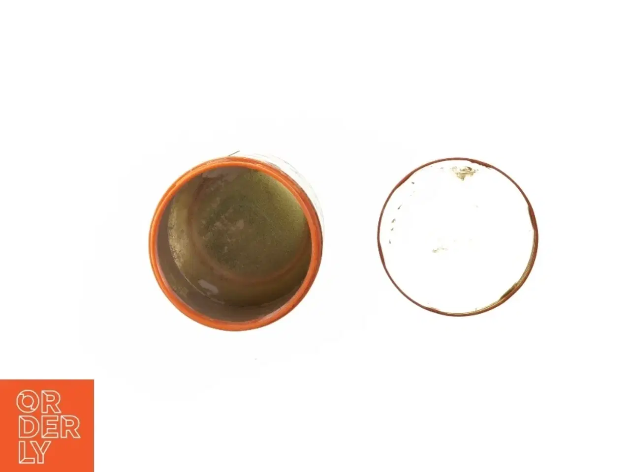 Billede 6 - Dekorativ dåse med abstrakt design fra Irma (str. Ø. 11,5. cm. længde. 15 cm)