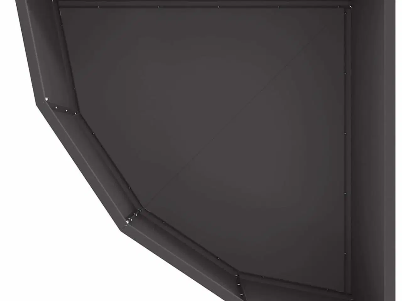 Billede 8 - Hjørne Plantekasse Sort 60 x 60 x 35 cm Stål