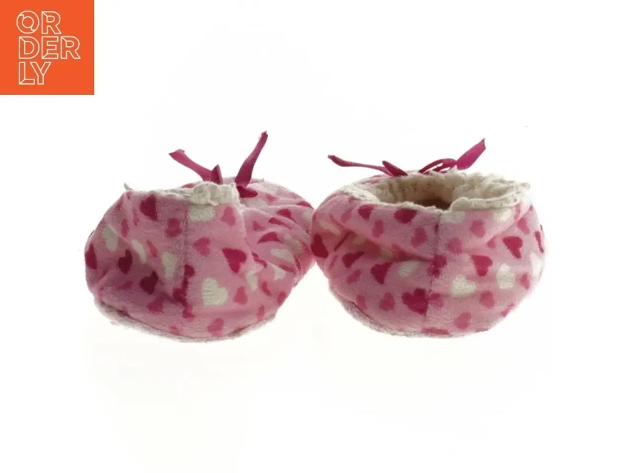 Billede 2 - Børnesutsko med lyserøde hjerter (str. 33,5 cm)