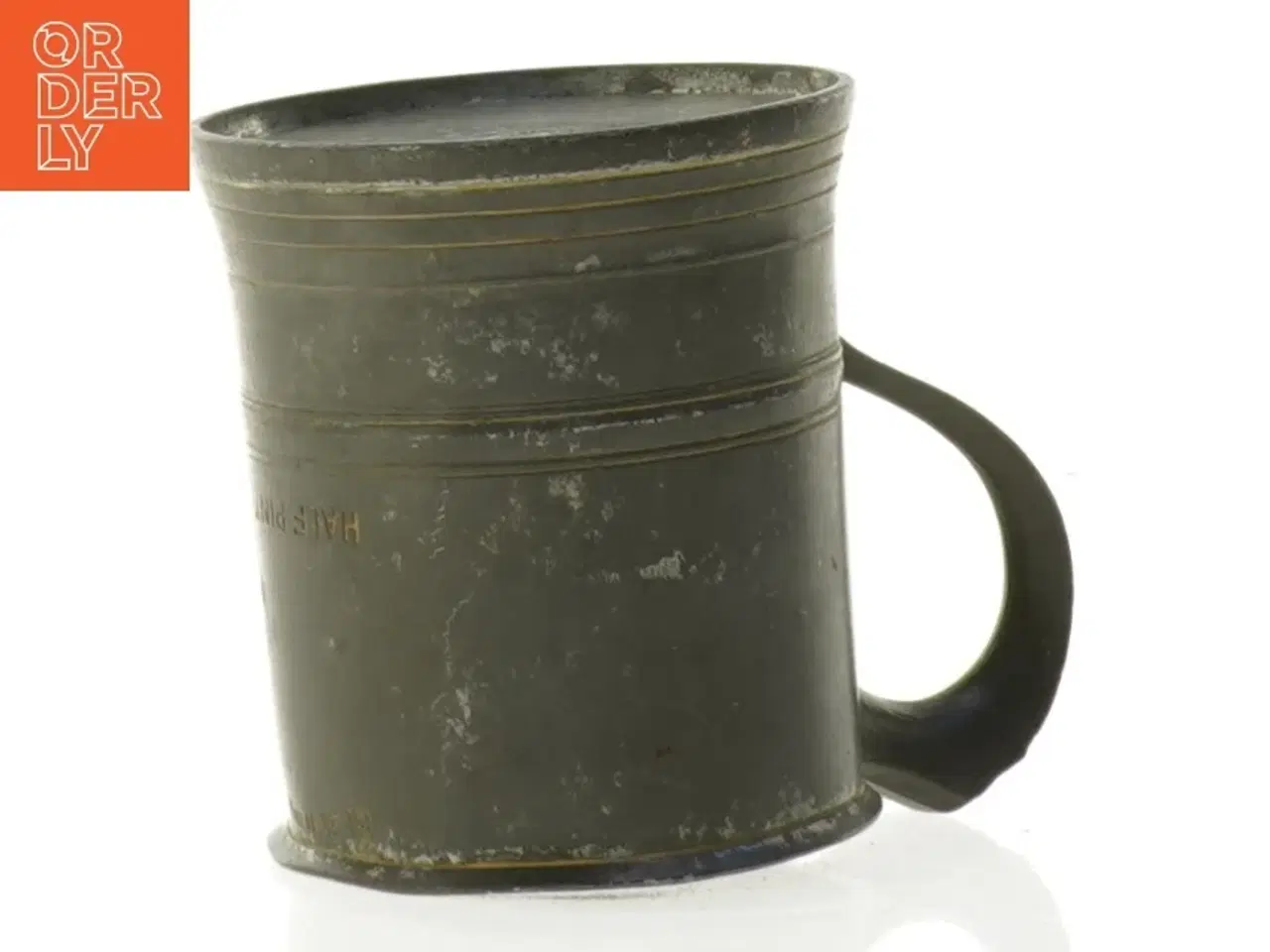 Billede 3 - Gammel målebæger i metal (str. 9 x 8 cm)