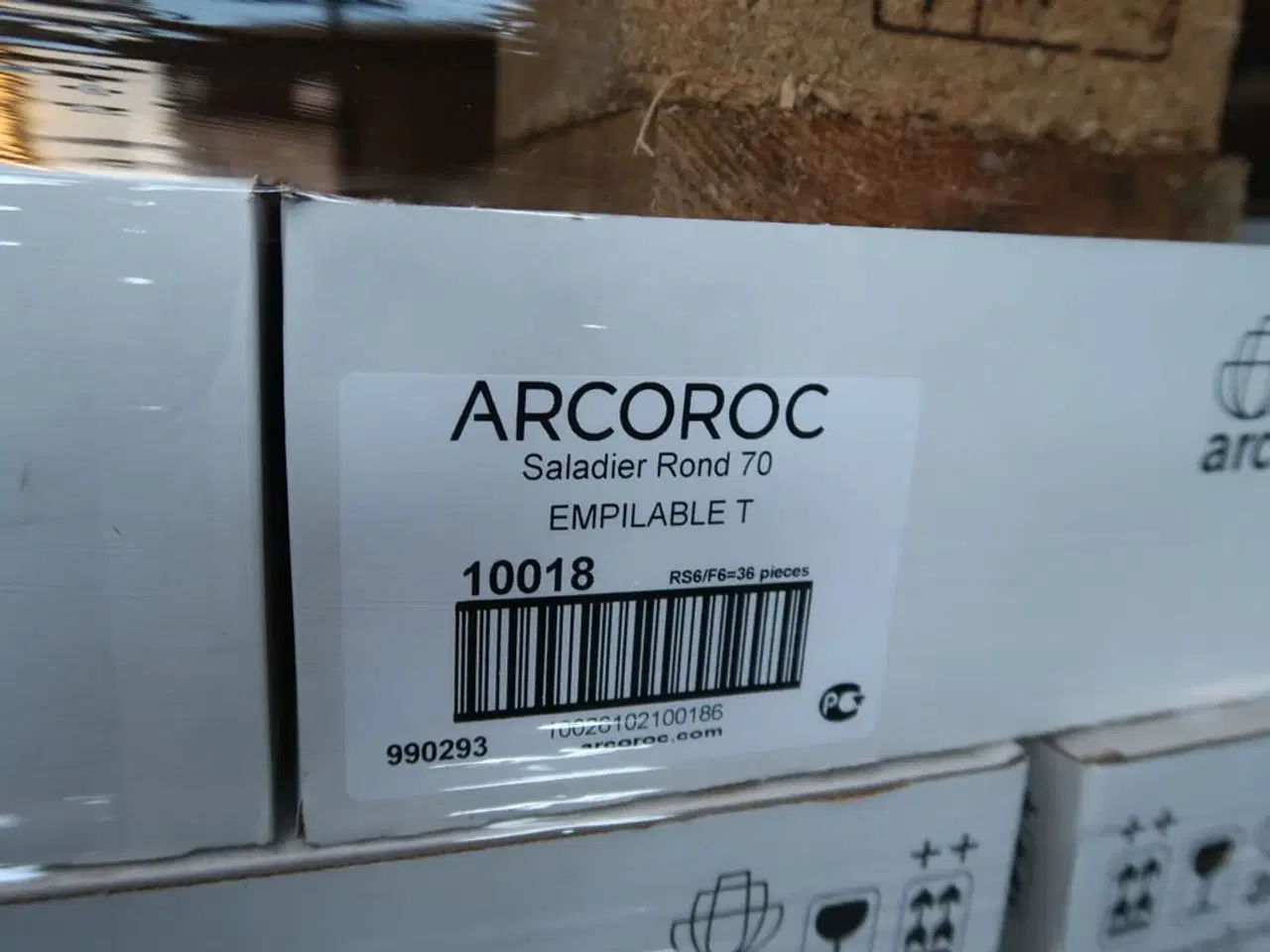 Billede 3 - 6 stk. kasser med 36 stk. skåle ARCOROC Saladier Rond 70 Empilablet