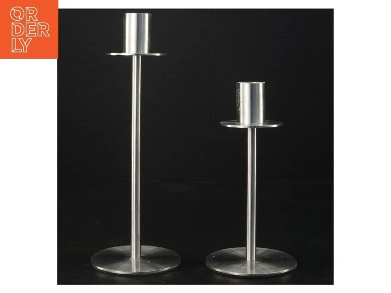 Billede 1 - Stål lysestager (str. 16 x 8 cm 22 x 8 cm)