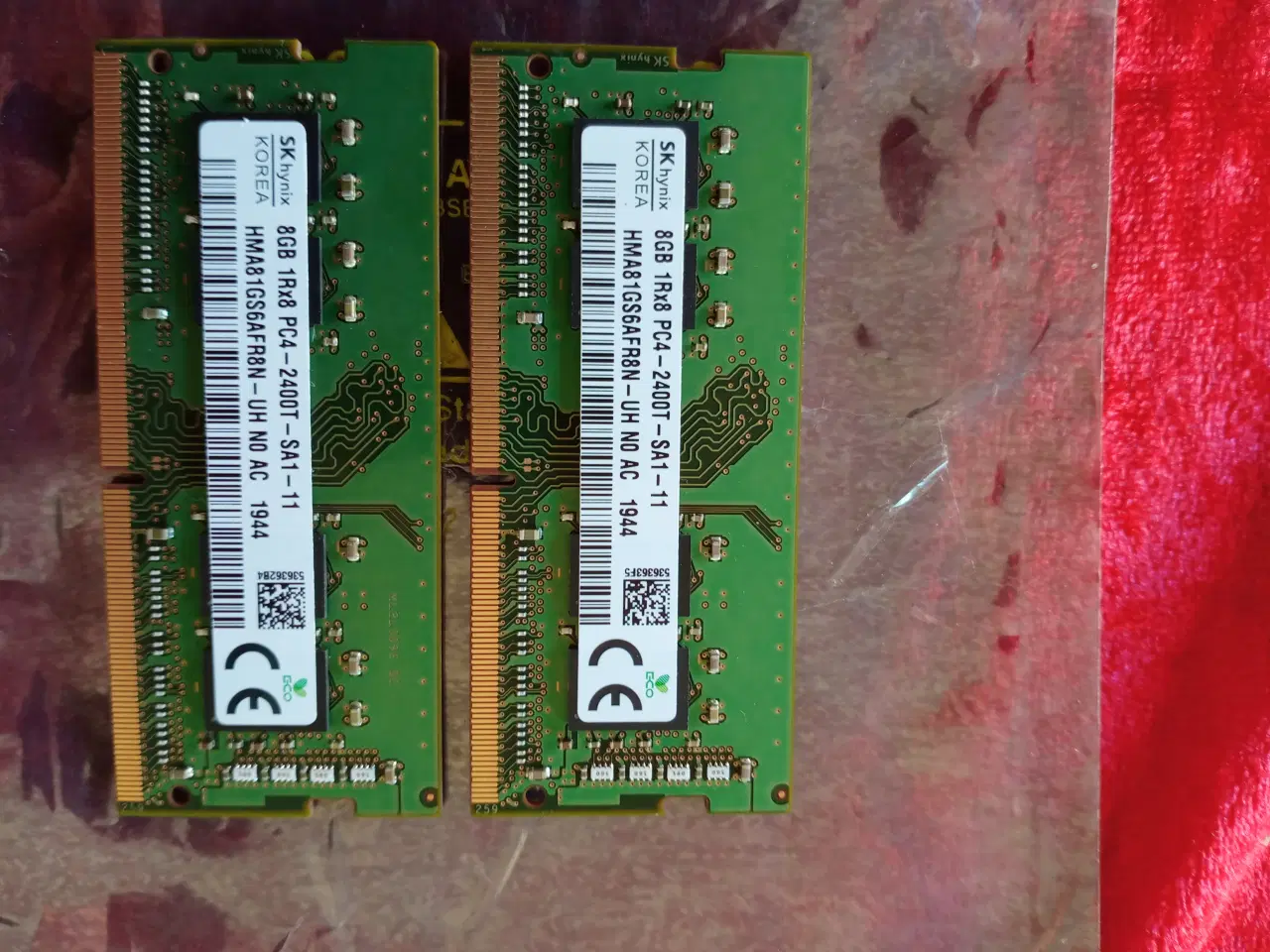 Billede 1 - 2x8 GB DDR4 MHz SODIMM NOTEBOOK