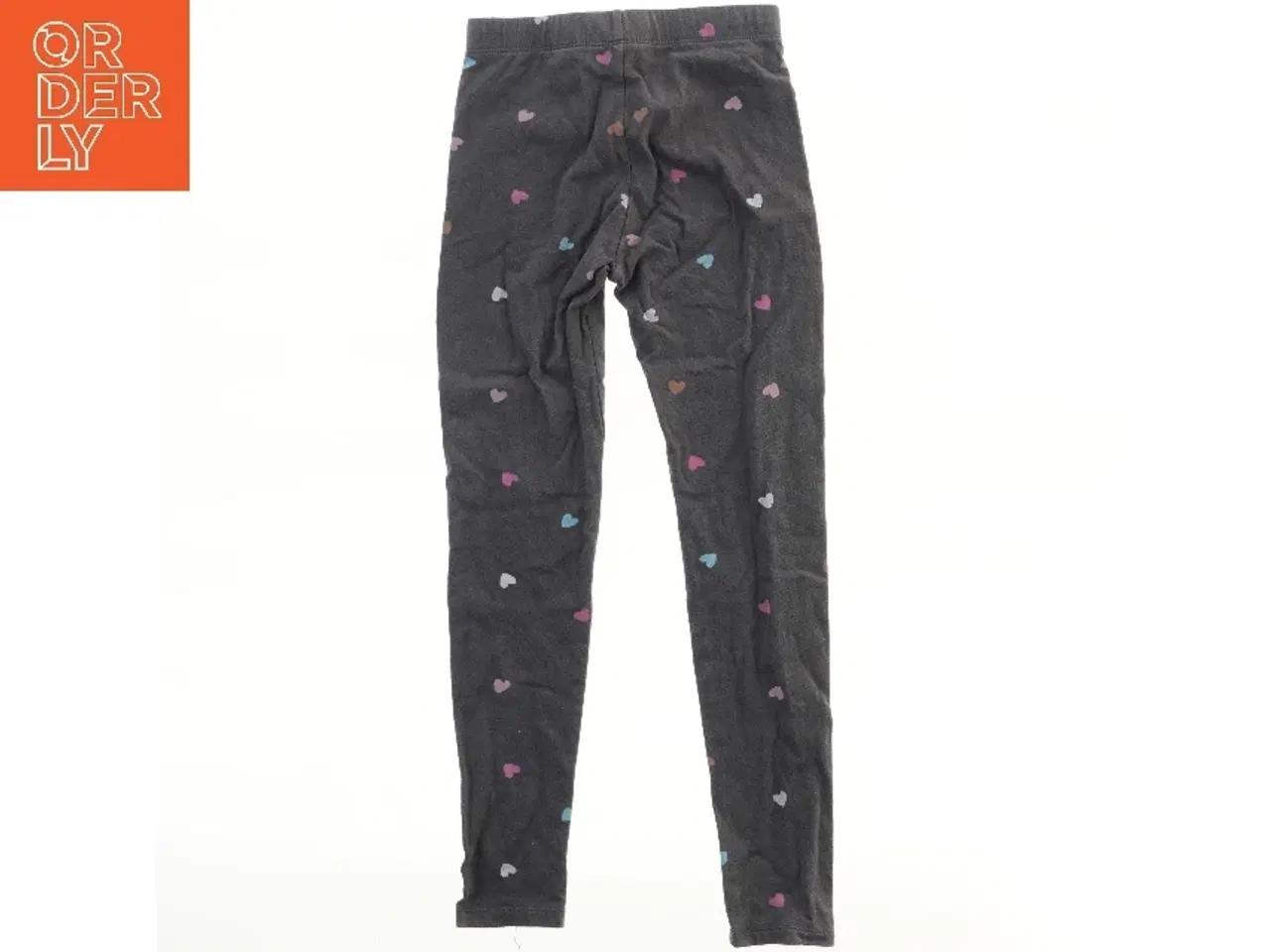 Billede 2 - Børneleggings med hjerteprint fra H&M (str. 140)