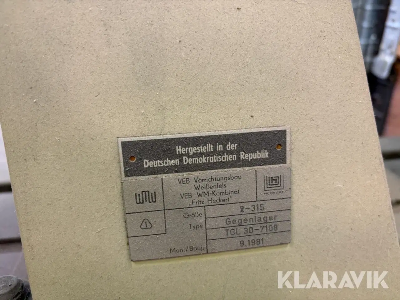 Billede 8 - Svejse-/opspændingssæt fra VEB Vorrichtungsbau VEB TGL 30-7108