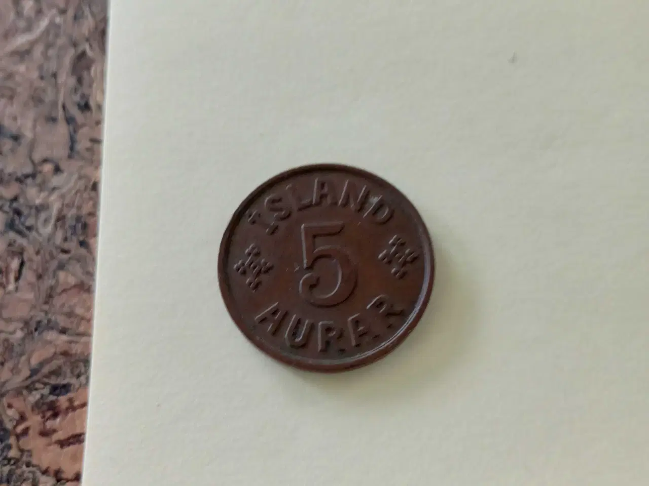 Billede 2 - Islands 5 aurar 1940, meget flot mønt