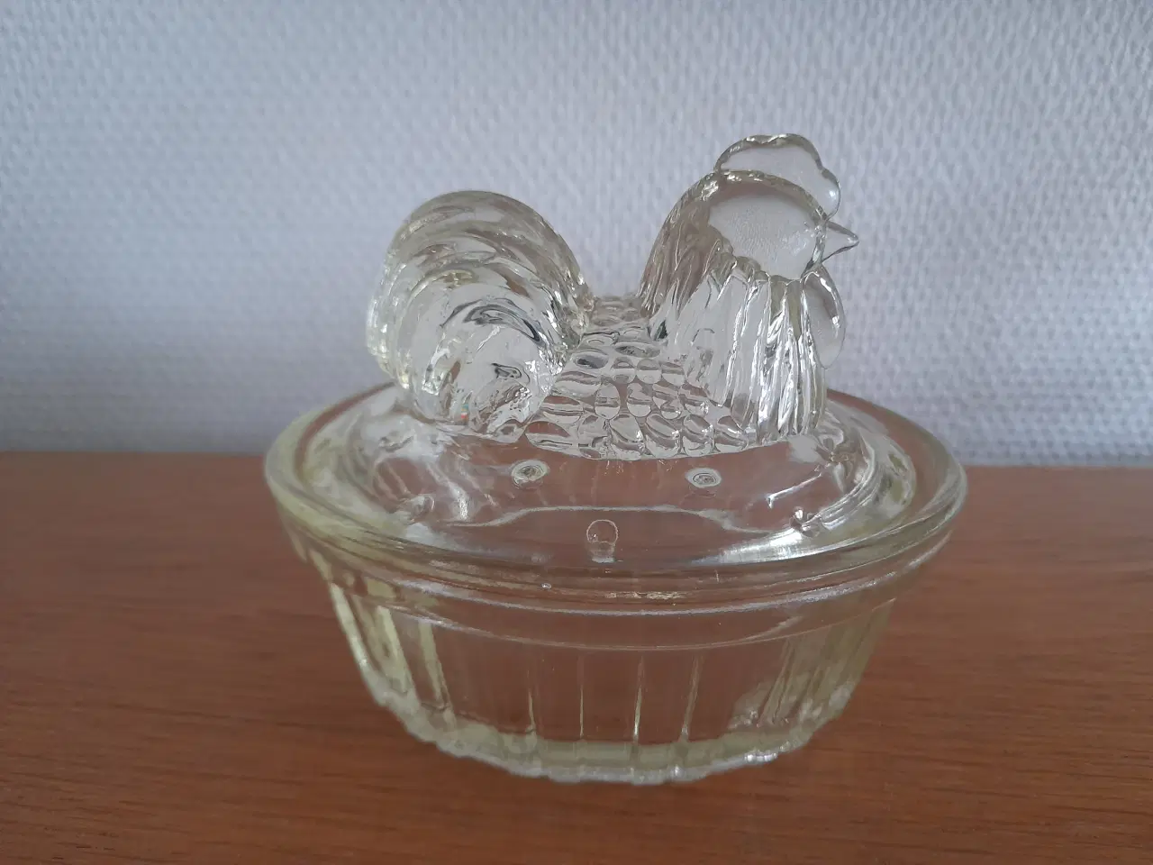 Billede 6 - Gylden/gul glas høne