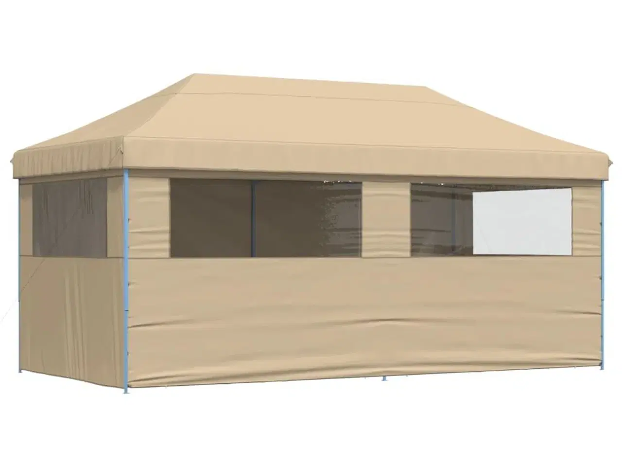 Billede 5 - Foldbart pop-up festtelt med 4 sidevægge beige