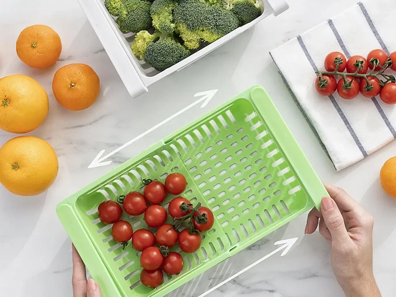 Billede 3 - Friwer - justerbar køleskabsorganiser, 2 stk.