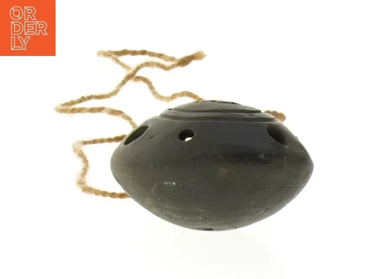 Billede 3 - Sort ler ocarina (str. Ø 6 cm)