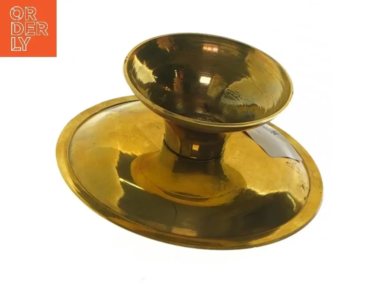 Billede 4 - Antik messing lysestage (str. Ø 11 cm)