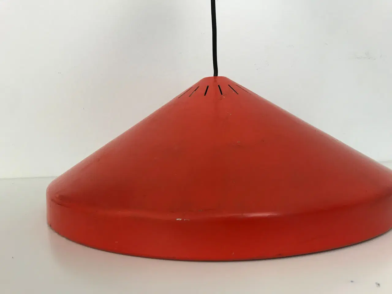 Billede 4 - Retro loftslampe / pendel, orange-rød