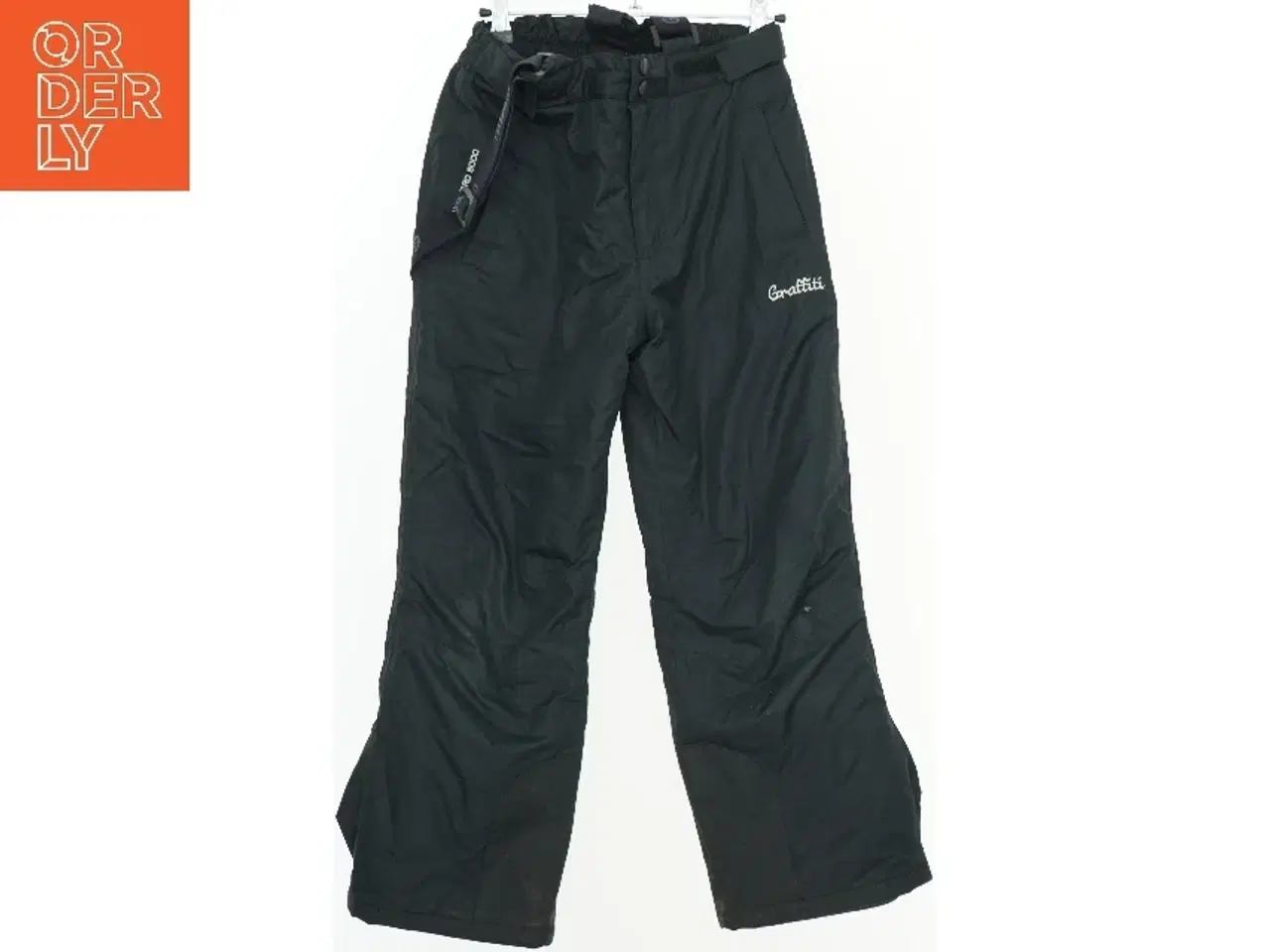 Billede 1 - Sorte termobukser med seler fra Graffiti (str. 140)