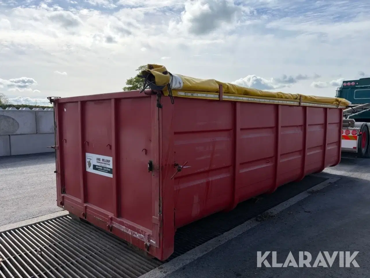 Billede 5 - Ladcontainer åben med rullepresenning Micodan korntæt