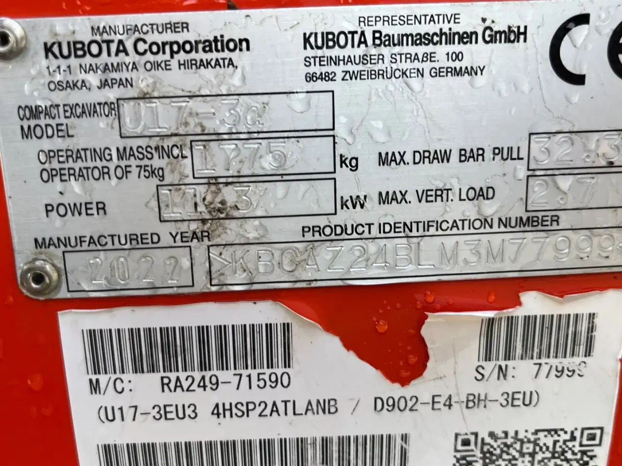 Billede 7 - Kubota U17-3 Tiltman Kompakt + 2 skovle