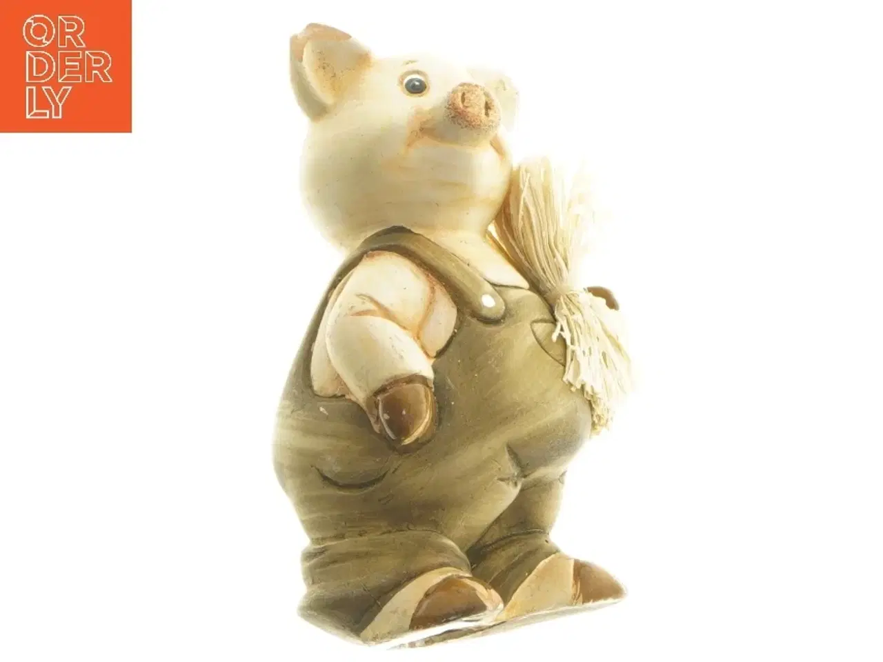 Billede 1 - Dekorativ keramisk grisefigur (str. 13,5 cm)