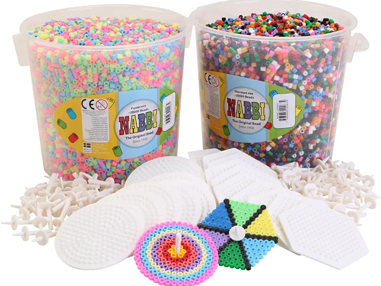 Billede 1 - Snurretop startsæt med rørperler, medium, 1 sæt