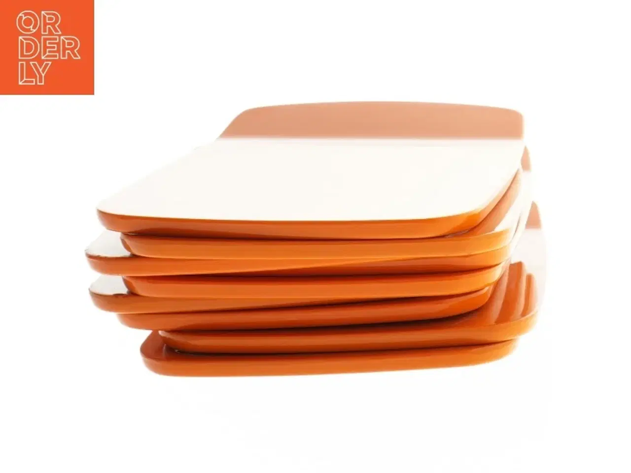 Billede 2 - Orange smørrebrikker (str. 9 styk. 16 x. 12. cm) fra rsti