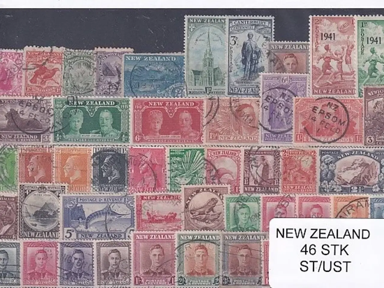 Billede 1 - New Zealand Samling - 46 Stk. Stemplet/ Ustemplet