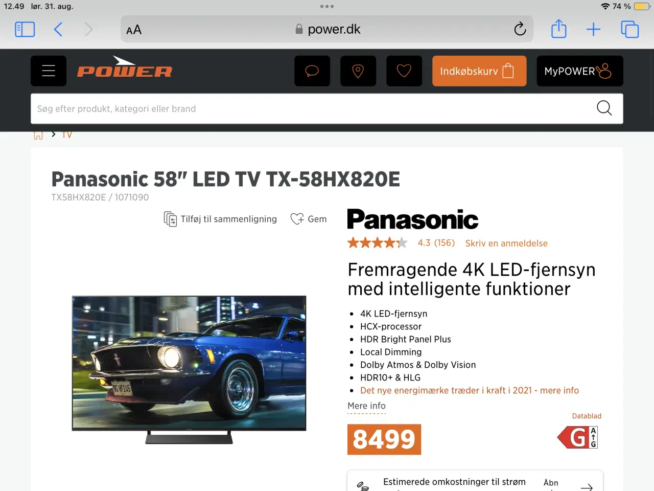 Billede 3 - Panasonic Led TV 58"