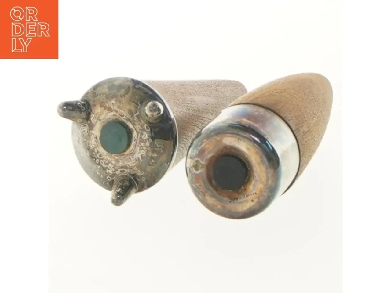 Billede 2 - Salt og peber sæt i teak og metal (str. 11,5 cm)