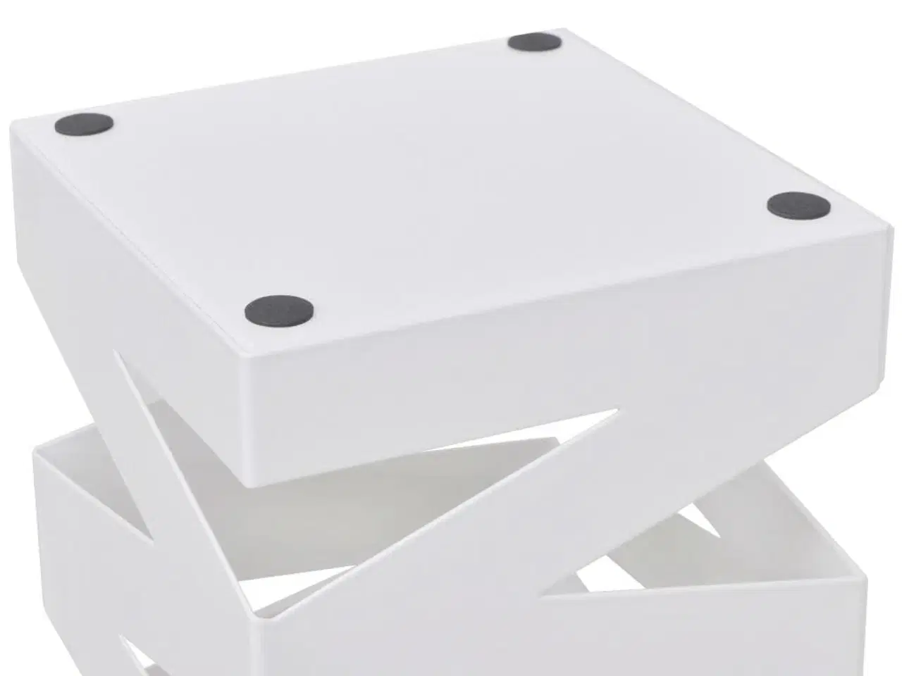 Billede 3 - Hvid kvadratisk holder til paraplyer og stokke, stål, 48,5 cm